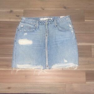 Lovers and friends denim zip up skirt